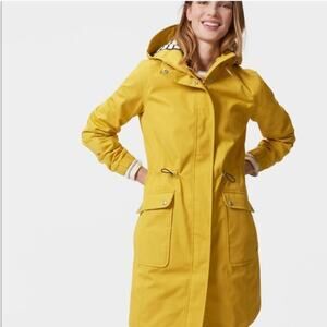 Joules Antgold Yellow Coastline Waterproof Fisherman Utility Raincoat with Hood